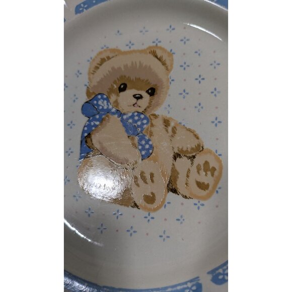 Tienshan Stoneware Teddy Bear Plate Dishwasher & Microwave Safe China - Picture 3 of 12